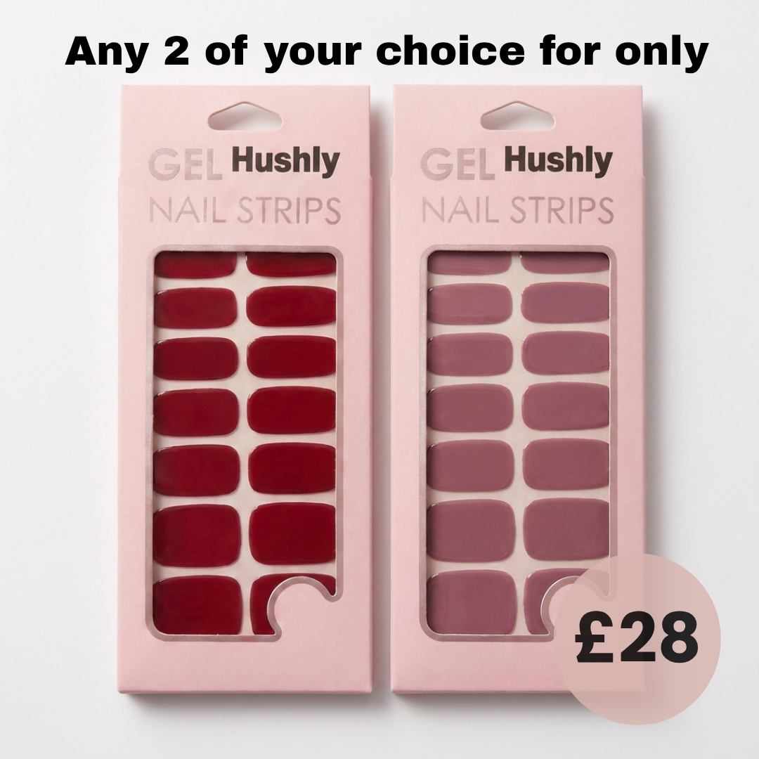 UV-free gel nail strips  — no lamp needed ever